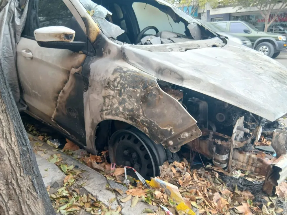 El fuego destruyó la parte delantera, el motor, las cubiertas y afectó el tablero interior del Ford K. 