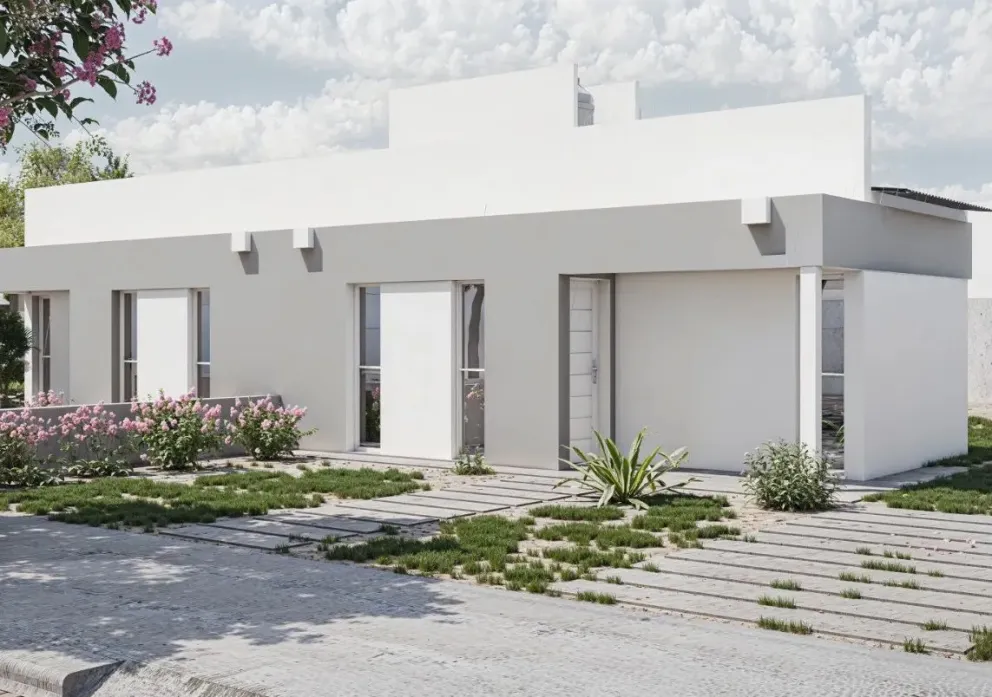 Las nuevas casas se construirán a través de modelos universales, según el formato difundido. Foto gentileza: Gobierno de Río Negro