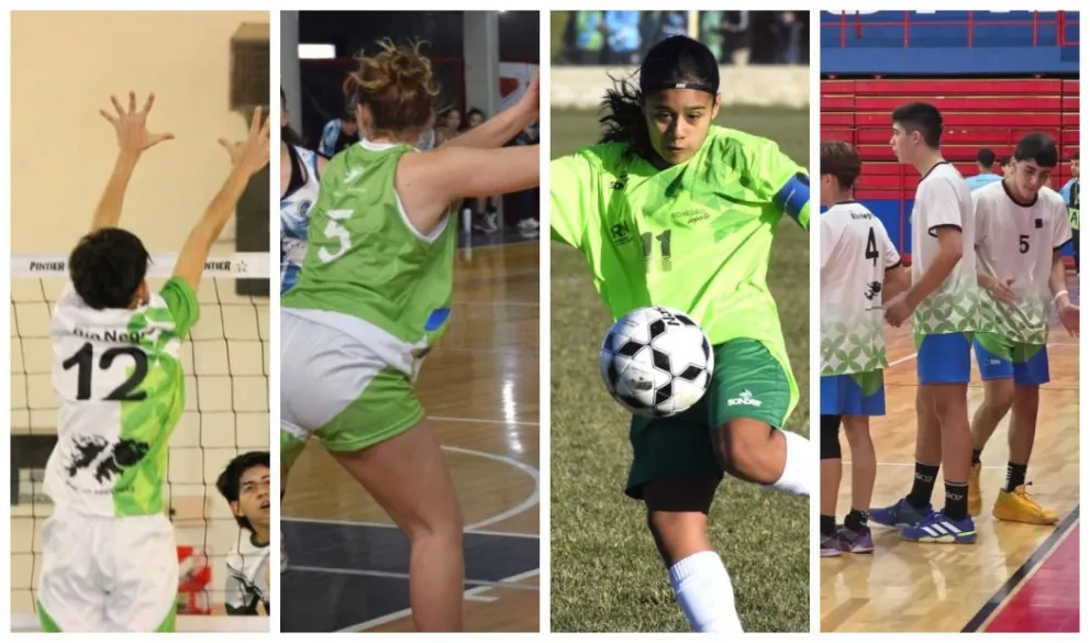El fútbol, handball, vóley y básquet rionegrino en semifinales. Fotos: Gobierno de Río Negro.