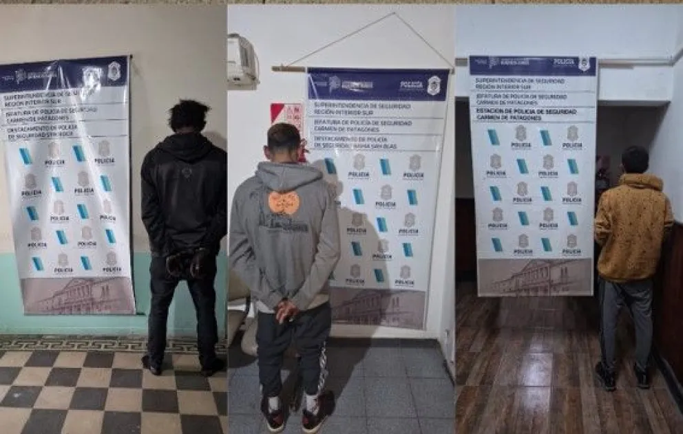 Fueron aprehendidos  por diferentes hechos ocurridos en Carmen de Patagones, Stroeder y Bahía San Blas -fotos gentileza.