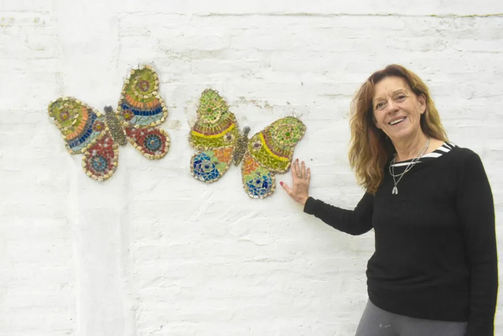 Olga Laura Jiménez y el éxito de "Lalaury", el mosaiquismo con identidad viedmense - fotos Vanesa Schwemmler.