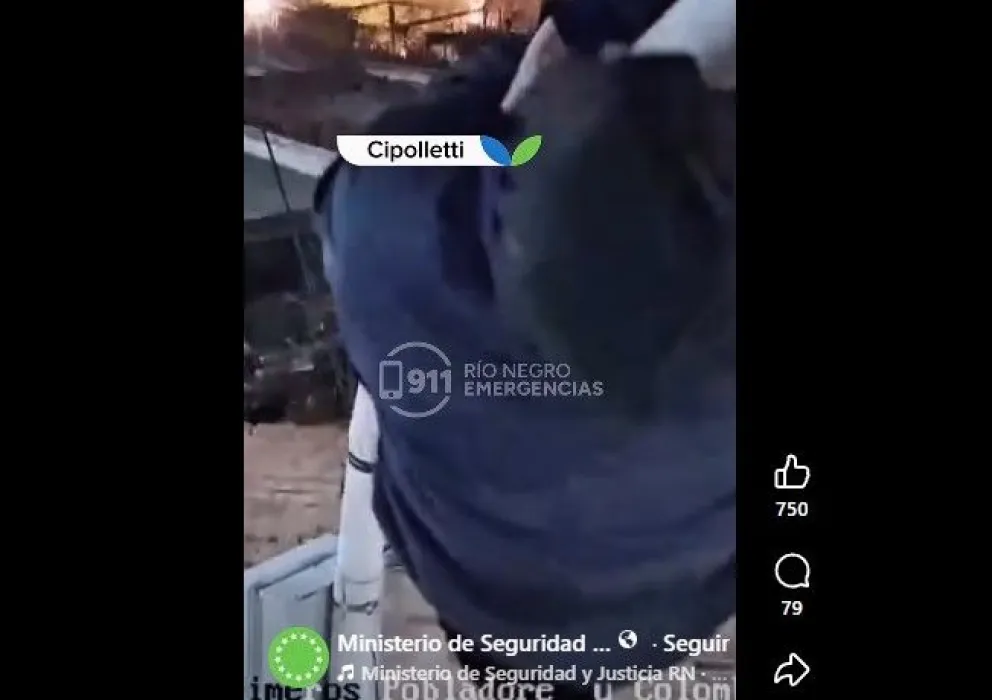 El video del operativo se hizo público y desató una ola de reacciones en las redes sociales -foto gentileza.
