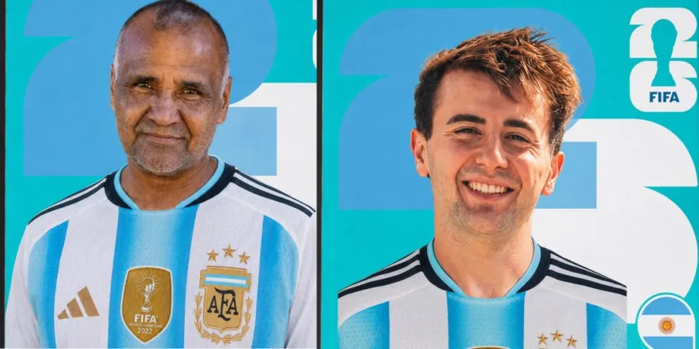 El álbum coleccionable con las figuritas Panini de Viedma y Patagones. Fotos hechas con Inteligencia Artificial. 
