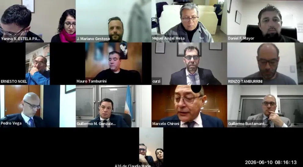 La lectura del veredicto se realizó de forma virtual a través de la plataforma Zoom - foto gentileza.