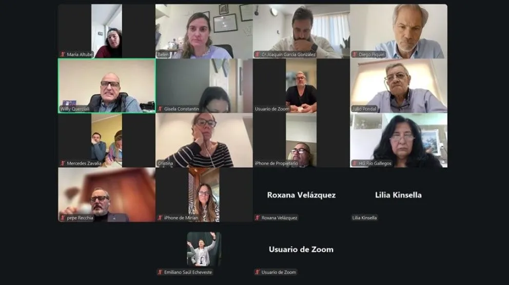 La reunión, coordinada vía Zoom, contó con la participación de referentes del sector turístico de la provincia de Río Negro -foto gentileza.