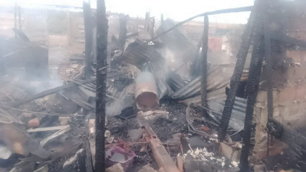 Una conexión eléctrica precaria inicio el fuego en pleno invierno. Foto: Gentileza.