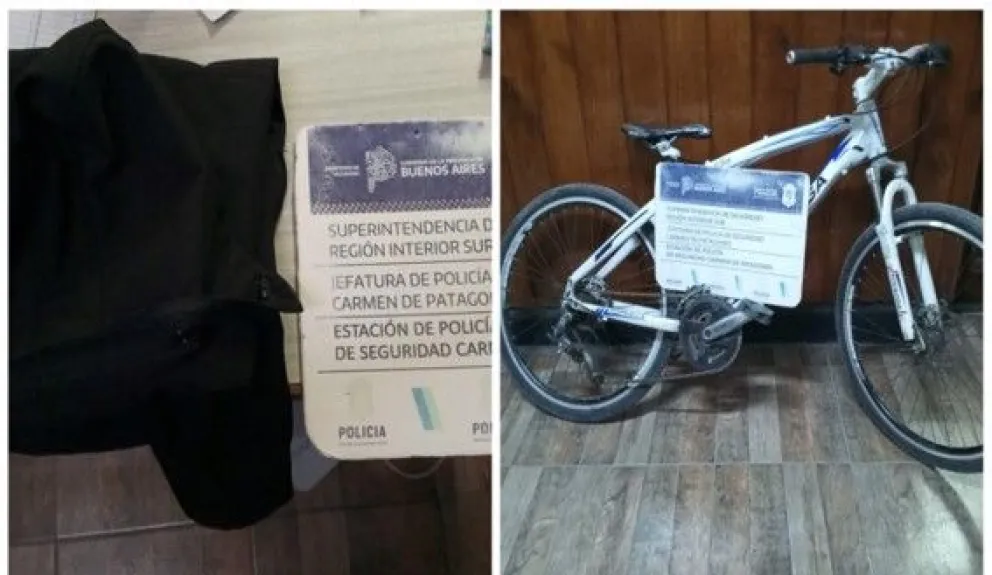 Los elementos recuperados por el personal policial fueron alojados en dependencias de la Estación Comunal de Patagones - foto gentileza. 