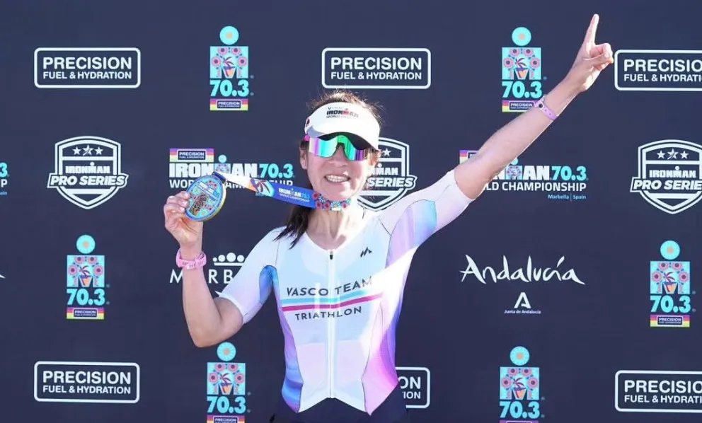 Natalia Albornoz en un pico alto de su carrera deportiva. 