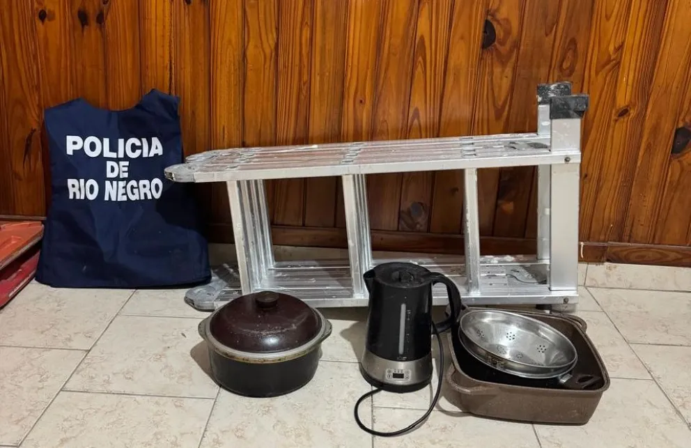 La olla y la escalera volvieron a su dueño aunque no hay detenciones. Foto gentileza.