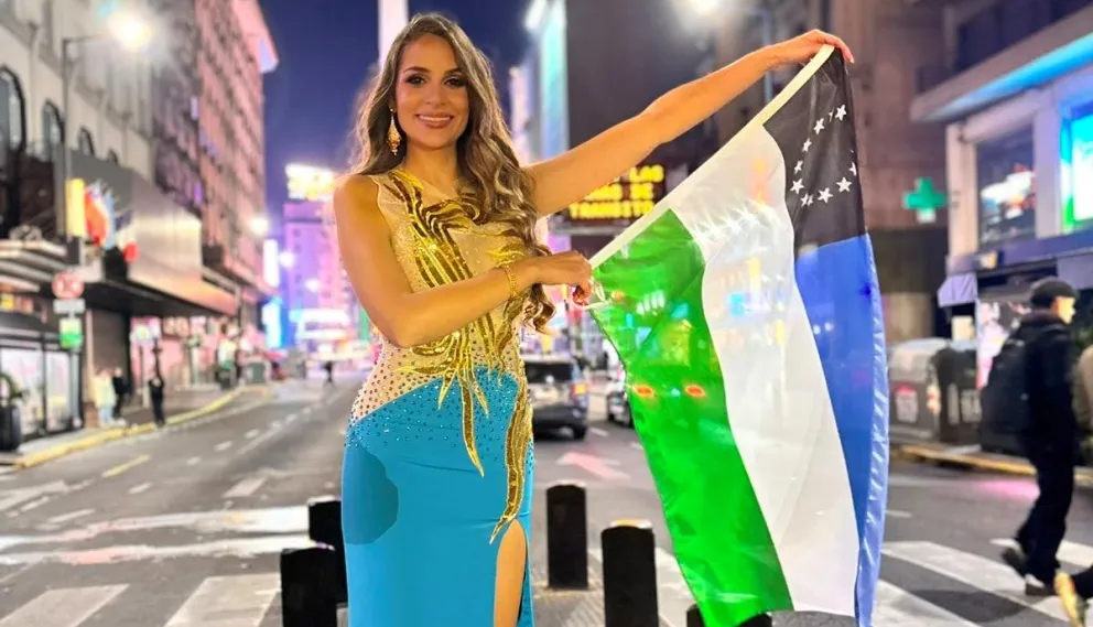 Ceci Acevedo representó a Río Negro en el Miss Globo, certamen de belleza internacional que se celebra anualmente desde 1925. Fotos: gentileza