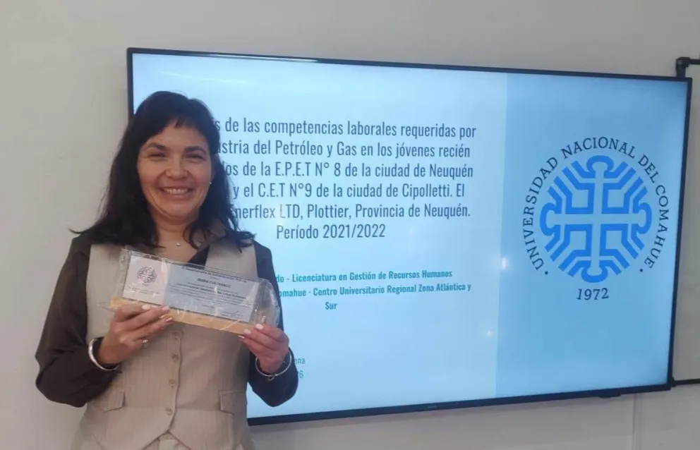 María Eva Franco ya tiene su propia consultora para selección de personal relacionada con la industria petrolera. Foto gentileza.