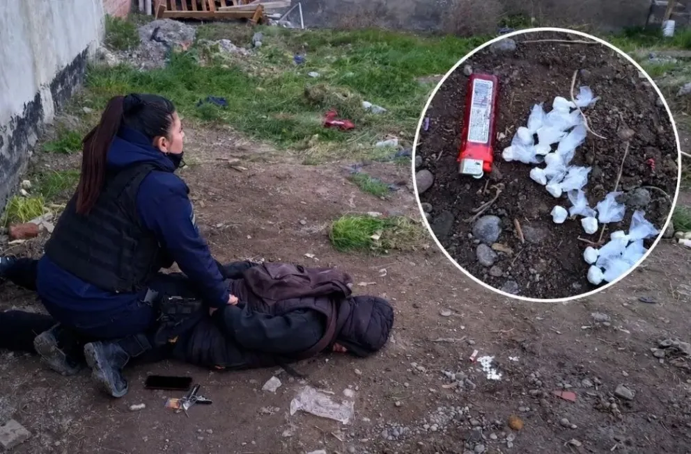 Policía interceptó a un joven con 17 dosis de cocaína. Crédito: Gobierno de Río Negro