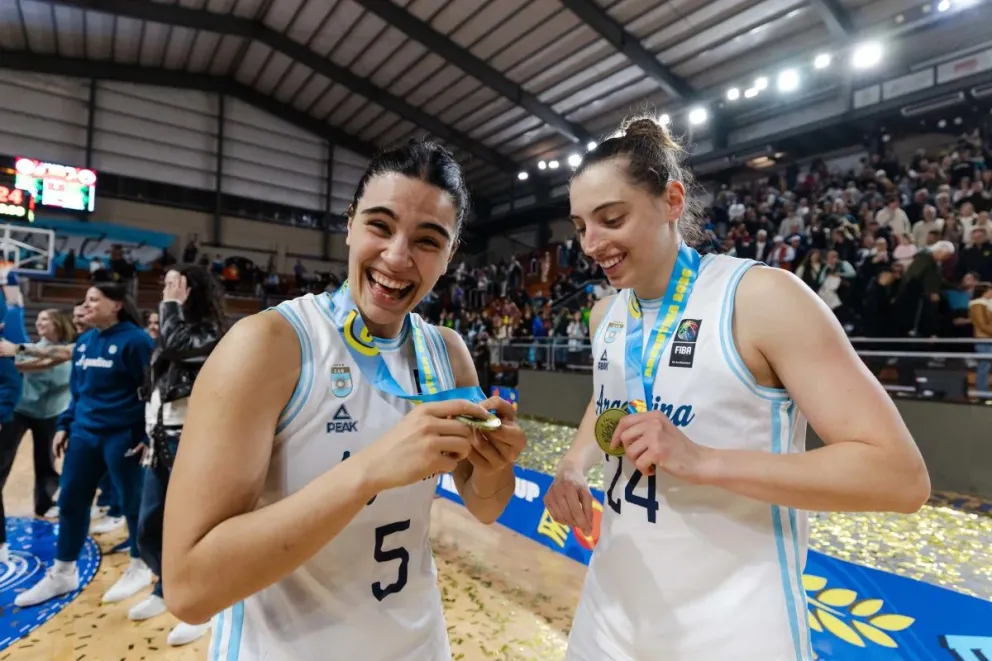 Con una rionegrina, Argentina se consagró bicampeona. Foto FIBA.