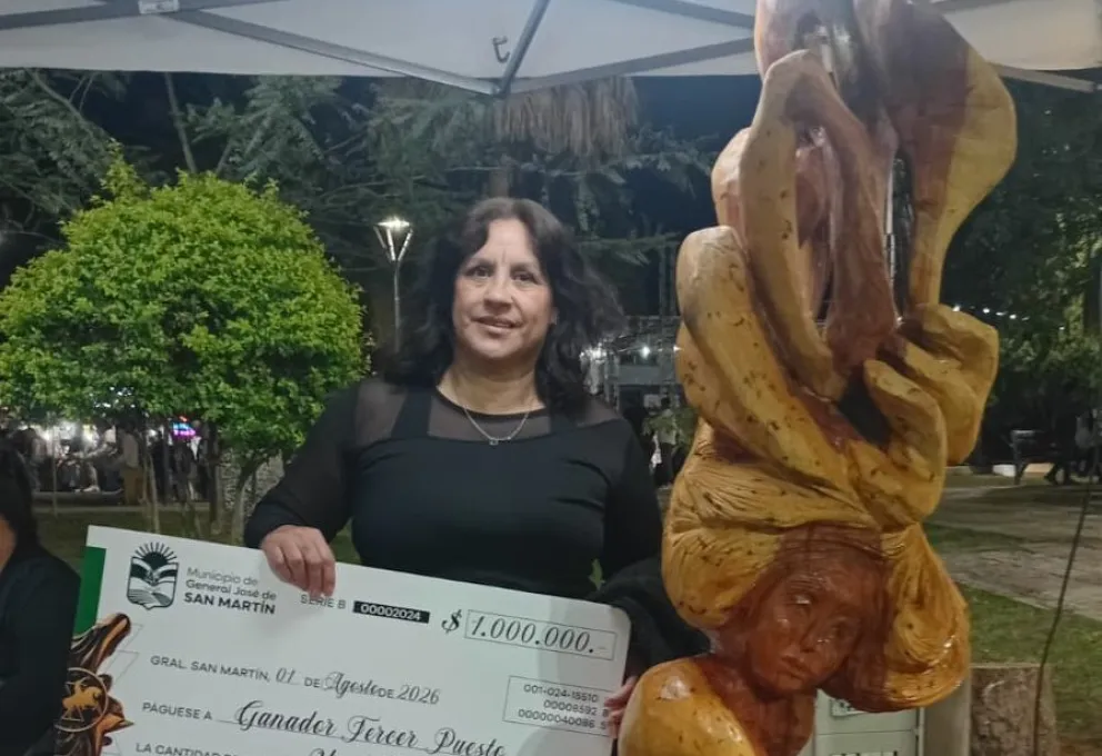 Lidia Rosana Gómez obtuvo el tercer puesto en el concurso que se desarrolló en Chaco. Foto: gentileza 