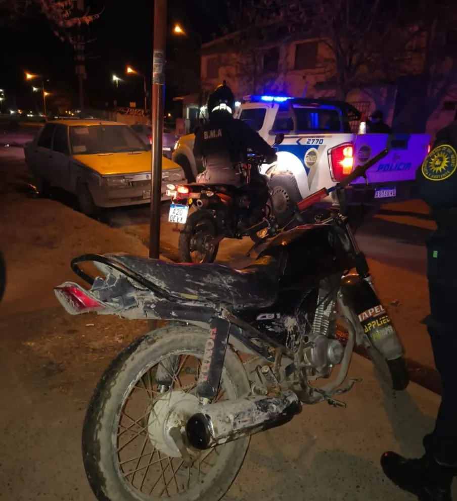 La moto fue recuperada en la calle Dorrego al 1.700. Foto: gentileza 