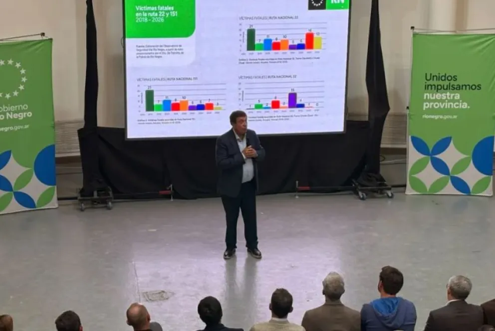 El gobernador de Río Negro presentó los lineamientos principales de trabajo para gestionar el arreglo de las rutas nacionales y el Tren del Valle. Foto: Gentileza.