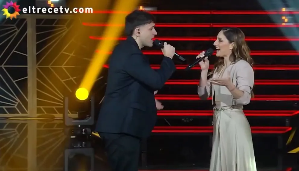 Emilio Contreras Tordi, de Viedma a brillar en la pantalla de El Trece junto a Natalia Pastorutti, en el ciclo "Es Mi Sueño". Foto: Web.