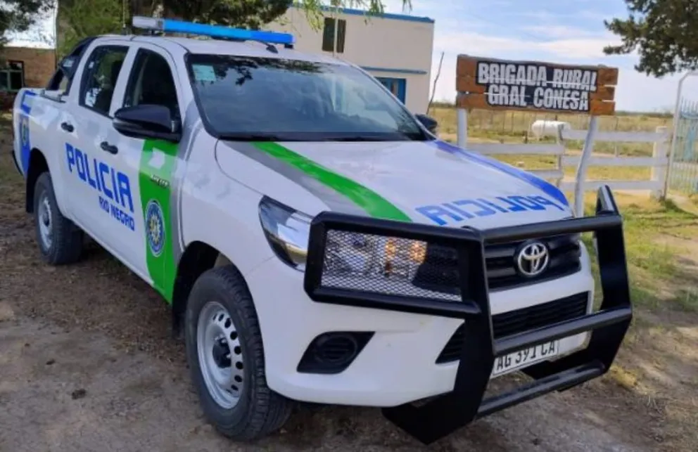 Un control de la Brigada Rural de Conesa, no lo dejó pasar con todo y los productos cárnicos fueron incinerados. Foto gentileza.