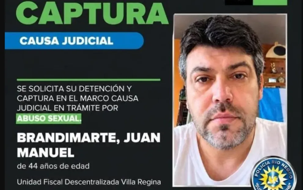 Tras ausentarse en una audiencia obligatoria, quedó con pedido de captura emitido por la Justicia de Villa Regina. Foto: Gentileza.