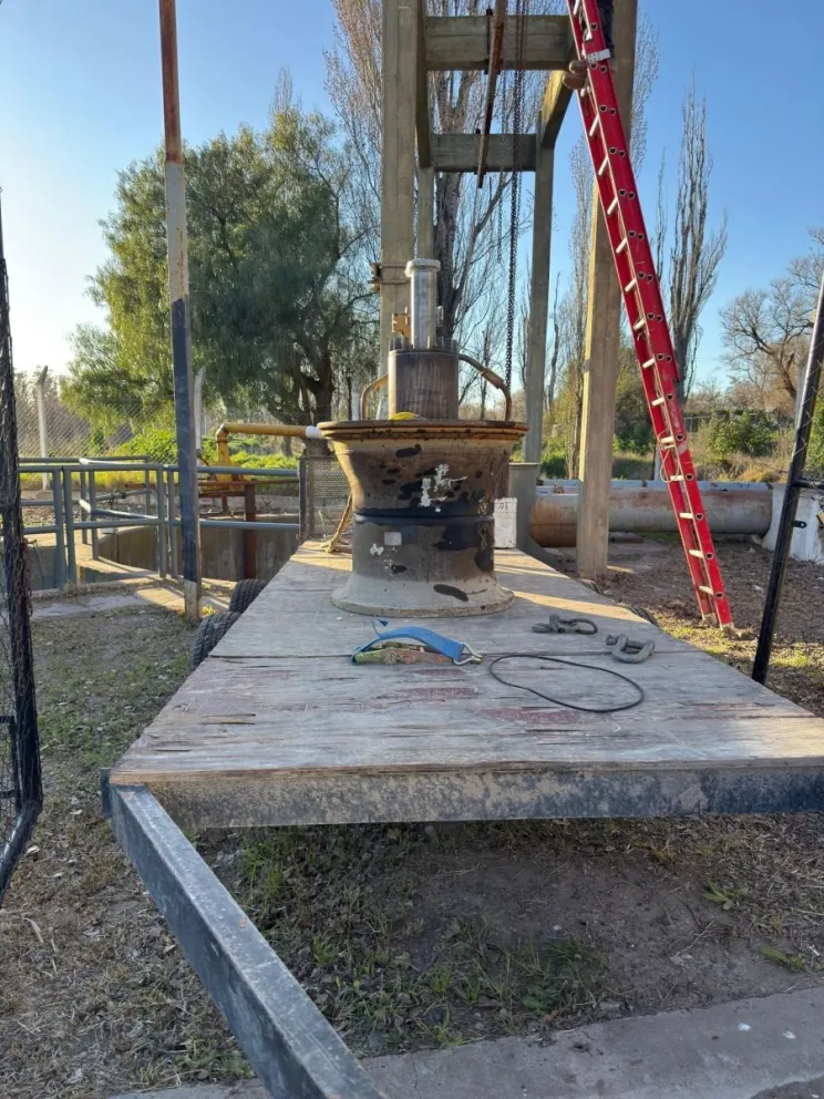 El Municipio informó que la bomba del sistema de El Bañado fue reparada y puesta en funcionamiento. Foto: Municipio de Carmen de Patagones.