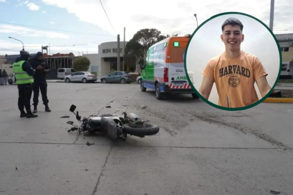 Segundo Daniel Britos, joven de 23 años que lucha por su vida tras un choque en Viedma. Fotos NoticiasNet.
