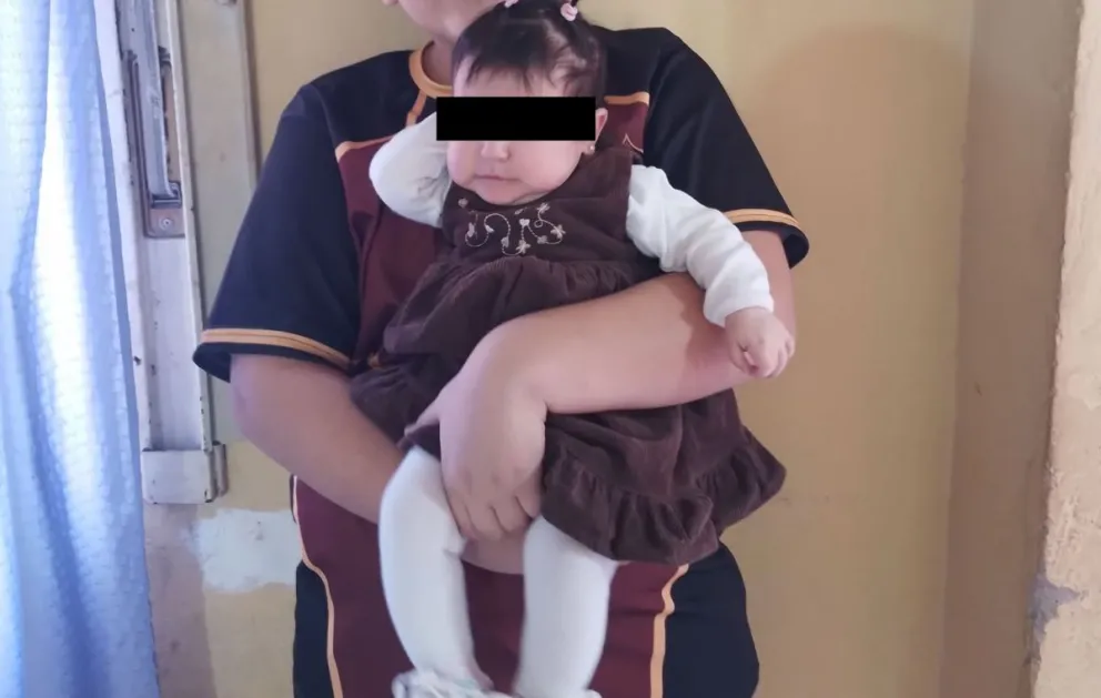Sofía, una beba de 4 meses, necesita ayuda para continuar su tratamiento contra un tumor renal. Foto: Gentileza para NoticiasNet.