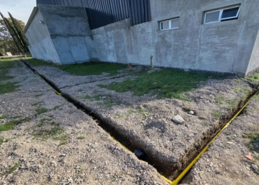 Parte de las instalaciones contiguas al tinglado instalado en 1987 en el marco del anuncio del traslado de la capital federal de Viedma, Patagones y Guardia Mitre. Foto Gobierno de Río Negro.