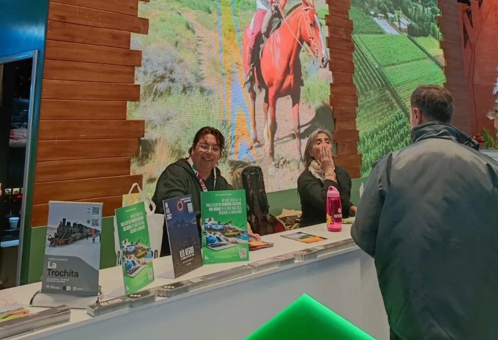Río Negro mostró sus atracciones al mundo y El Cóndor tuvo su stand propio en La Rural de Palermo. Foto: gentileza 