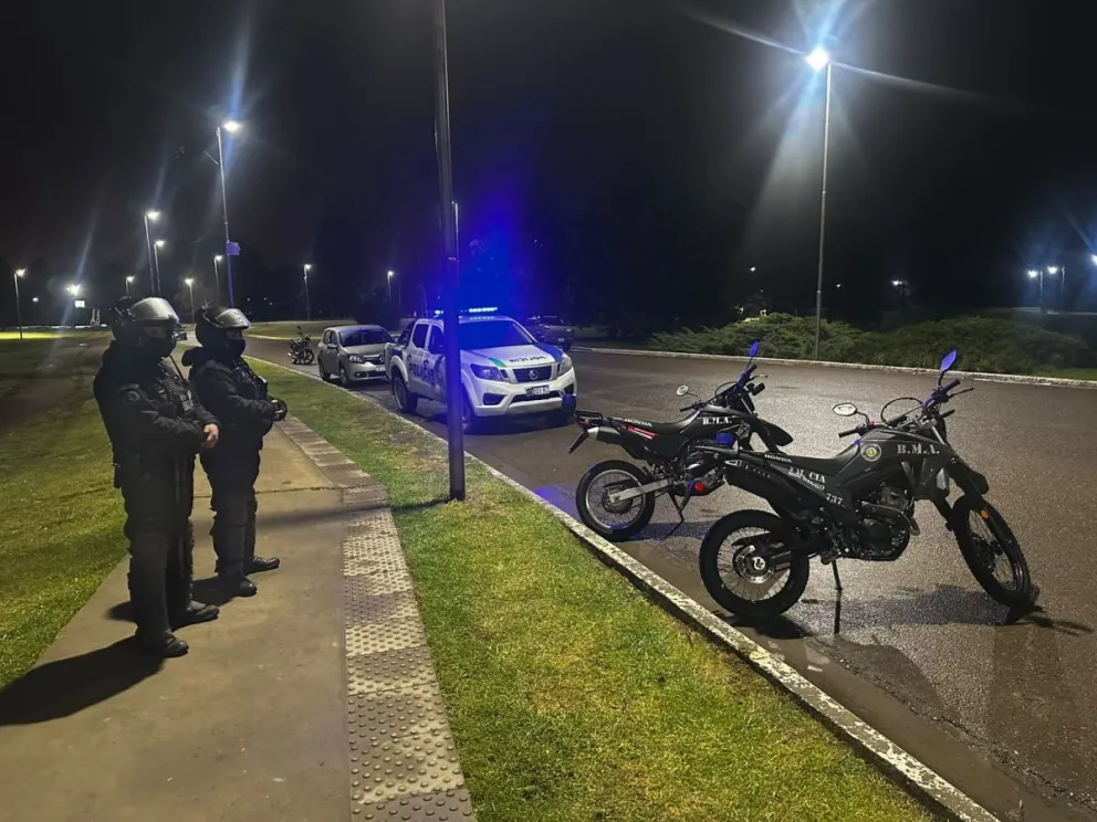 Bicicleteada con un gran amplio de seguridad y un despliegue policial que involucró a diversas áreas. Foto Policía de Río Negro. 