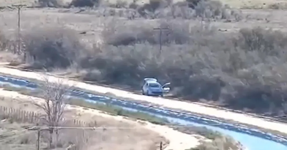 Cámaras de seguridad registraron el accionar de los delincuentes en la zona rural -foto gentileza.