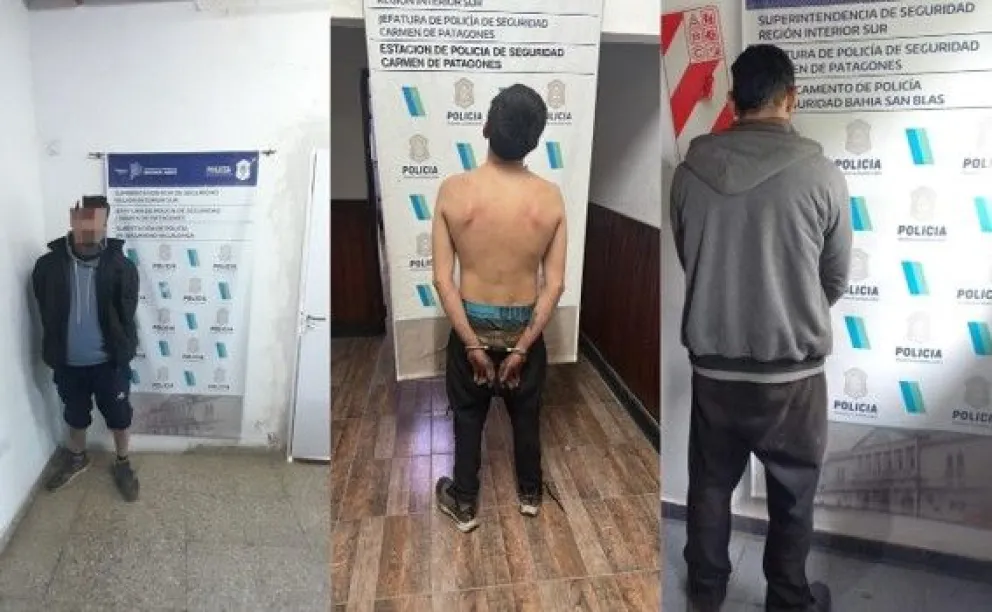 La Policía Comunal de Patagones aprehendió a cuatro hombres durante el fin de semana. Fotos gentileza. 