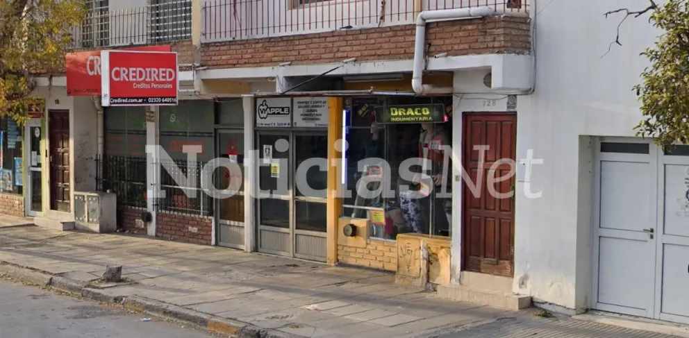 Lugar donde se produjo el intento de robo, en una tienda de indumentaria. Foto: archivo. 