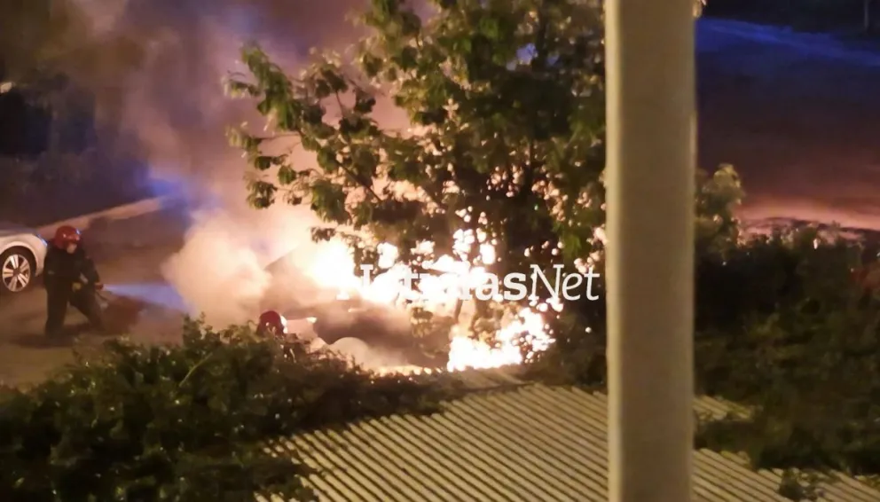 Una dotación de bomberos trabajó en el lugar, pero los daños en la camioneta fueron totales. 