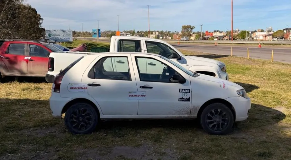 El Palio quedó en la Base 80 del Cuerpo de Seguridad Vial, de la Policía de Río Negro, apenas ingresó a Viedma. Foto gentileza.