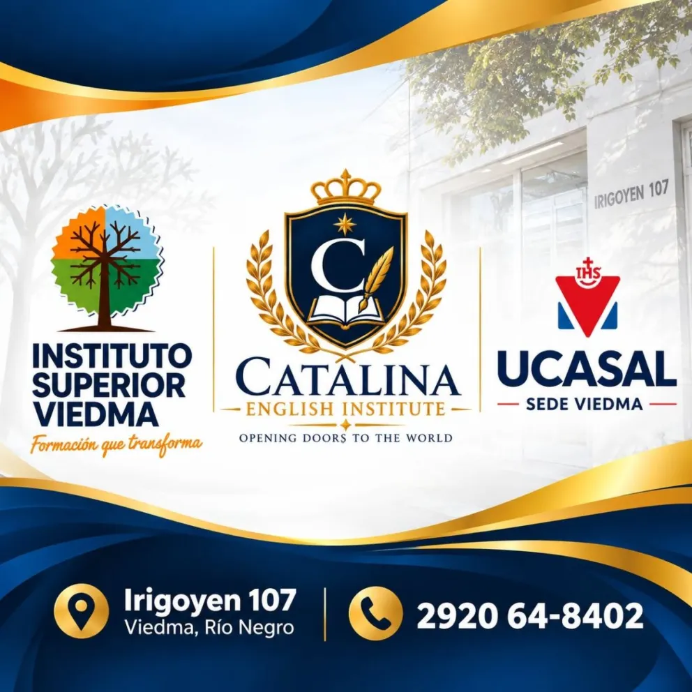 Instituto Superior Viedma, la Universidad Católica de Salta (Ucasal), sede Viedma, y Catalina English Institute unidas con distintas propuestas. 