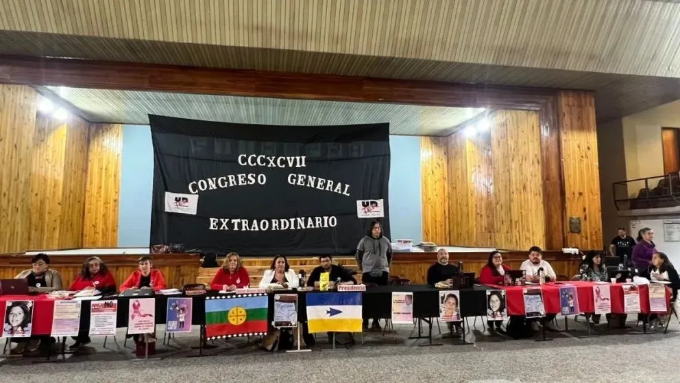 El Congreso de Unter rechazó la propuesta salarial del Gobierno y reclamó una nueva paritaria. Foto: Unter.
