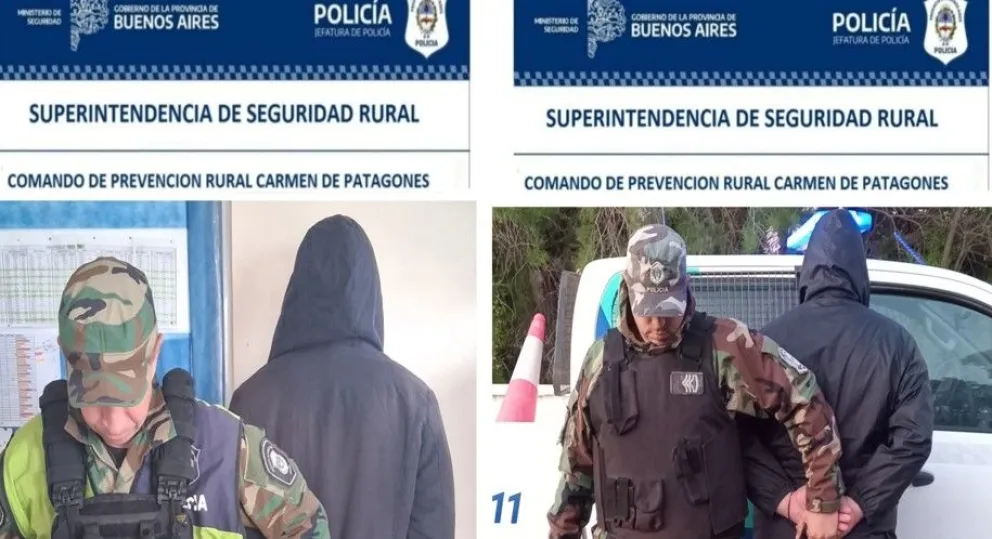 Efectivos del CPR secuestraron carne de dudosas fuentes y dieron con dos personas con pedido de captura. Fotos gentileza. 