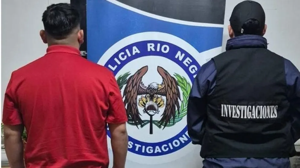 Detenido en el barrio Loteo Silva de Viedma. Foto: Policía de Río Negro. 